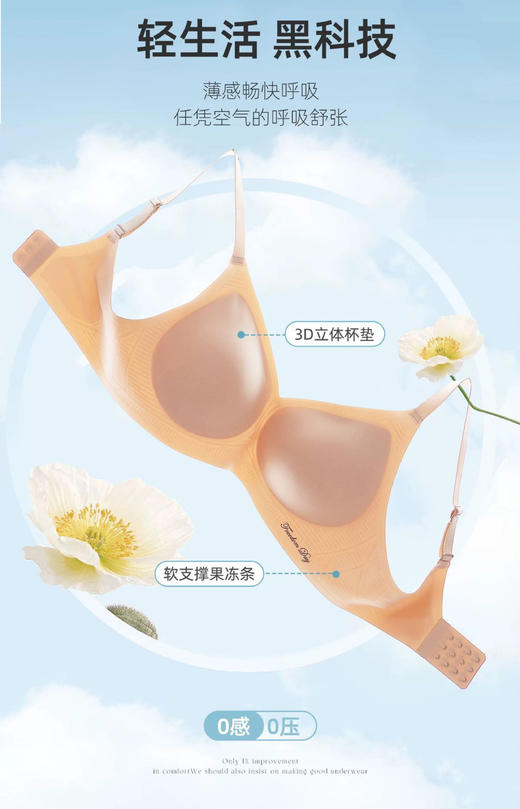 (299元/2件）果冻养护固定杯细带文胸53076 商品图2