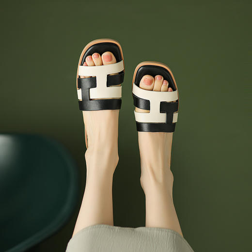 简约百搭，拼色编织度假风沙滩拖鞋MT-ML8391 商品图13