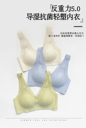 (169元/2件）导湿蕾丝宽肩带文胸53078