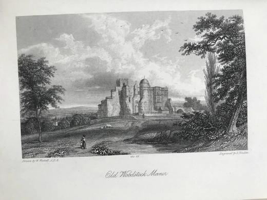 1871年 司各特《伍德斯托克》 约7幅版画插图 漆布精装32开 商品图6