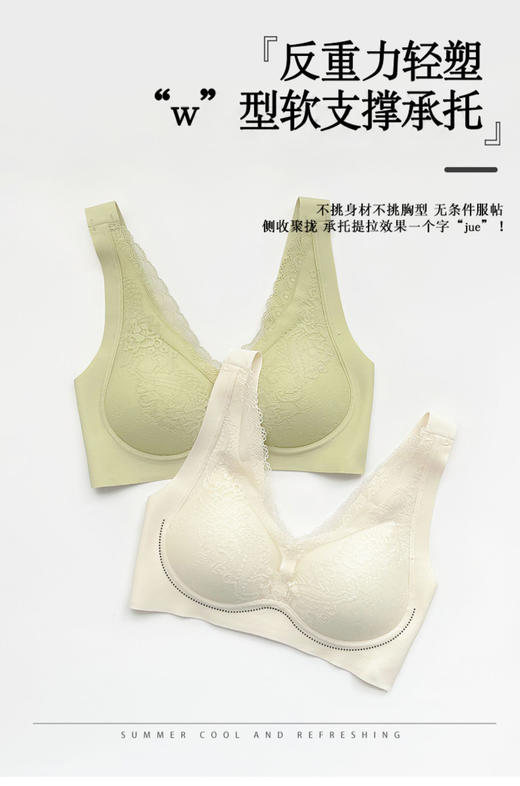 (169元/2件）导湿蕾丝宽肩带文胸53078 商品图1