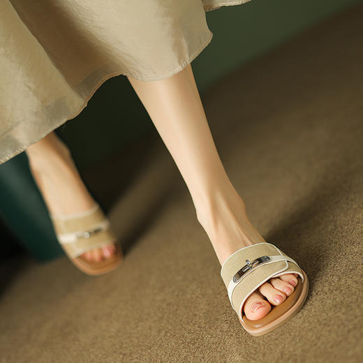 简约百搭，牛仔拖鞋沙滩拖MT-ML8392 商品图1