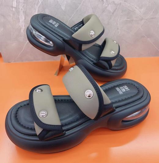 西村名物2023夏季新款外穿厚底凉拖真皮休闲运动沙滩拖鞋女X23BJ23221 商品图2