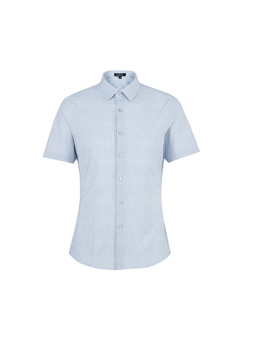 callisto蓝色弹力莫代尔短袖衬衫 SSTSS196C 商品图3