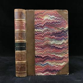 1871年 司各特《蒙特罗斯传奇》 约6幅版画插图 真皮精装32开