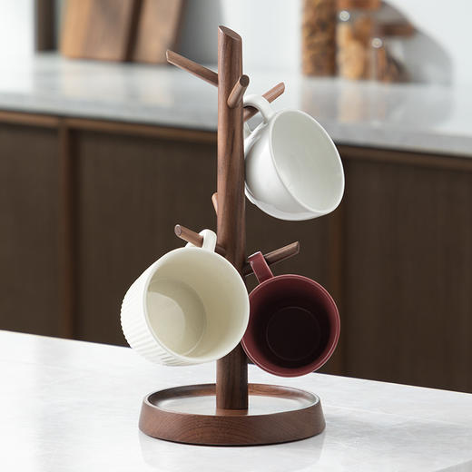初心| 北欧创意树杈家用水杯架榉木胡桃木 商品图5