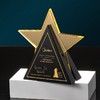创意五角星水晶奖杯定制高档大气荣誉奖牌订制做优秀员工免费刻字 商品缩略图3