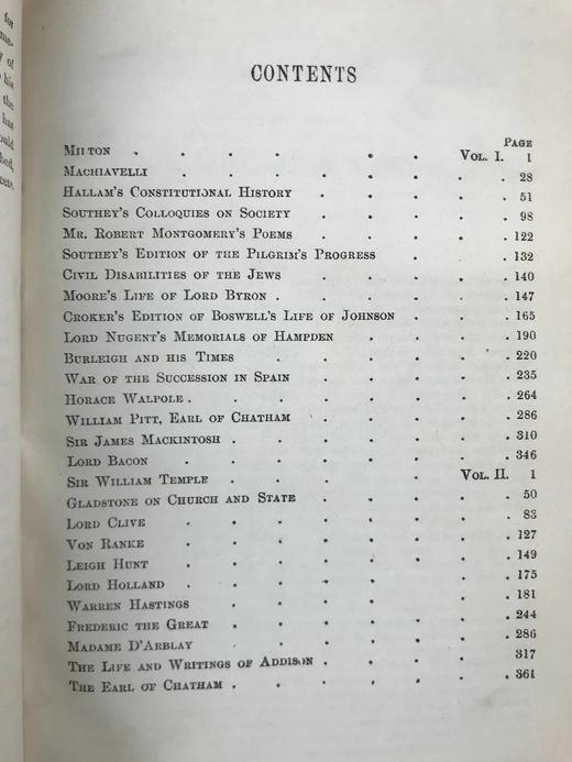 1869年 麦考莱评论与历史随笔集（全2卷合订本） 真皮精装32开 商品图3
