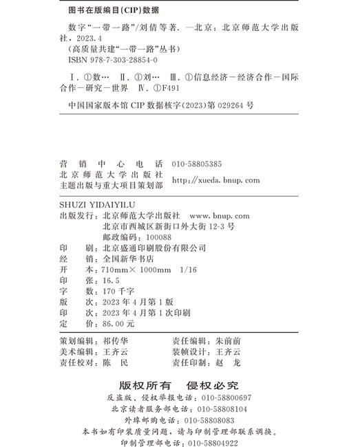 数字“一带一路” 9787303288540 高质量共建“一带一路”丛书  北京师范大学出版社 商品图2