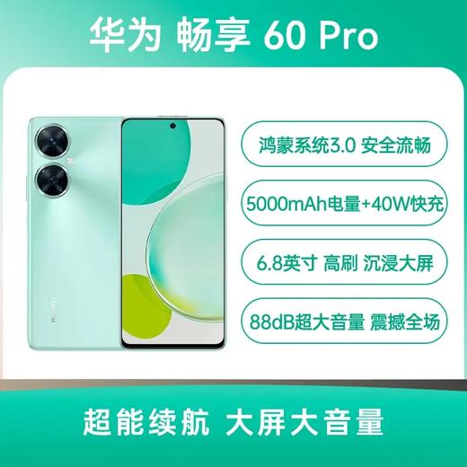 华为 畅享 60 Pro 全网通版 薄荷青 256GB 商品图2