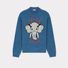 KENZO 高田贤三 男士大象提花徽标羊毛长袖针织衫 蓝色 FD55 PU364 3BA 69 商品缩略图0