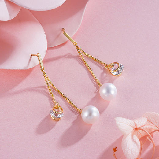 子佩集S925银珍珠耳钉【XXEH114】镀金2305 商品图1