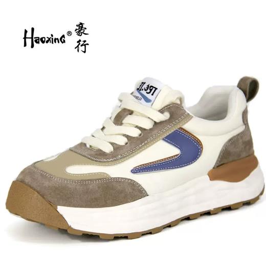 豪行春季新款22109602休闲系带老爹鞋女轻便时尚百搭厚底增高鞋女 商品图0