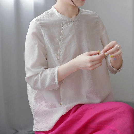 裁缝学苑AS51真丝衬衫纸样女桑蚕丝立领中式唐装上衣茶服衣服裁剪 商品图1