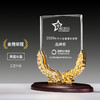 麦穗水晶奖牌授权牌年商会奖杯定制作创意刻字纪念合作经销商定做 商品缩略图2