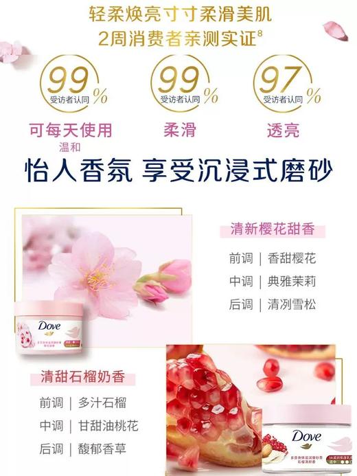 多芬身体滋润磨砂膏石榴清甜280g 商品图2