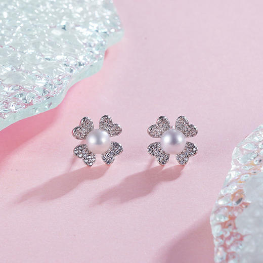 子佩集S925银珍珠耳钉【EM2585-XF】2305 商品图0