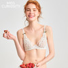 好奇蜜斯性感大胸显小夏季超薄花卉蕾丝内衣女上托调整型文胸套装卡琪 商品缩略图0