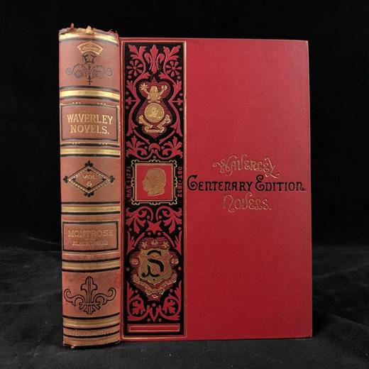 1871年 司各特《蒙特罗斯传奇》 约6幅版画插图 漆布精装32开 商品图0