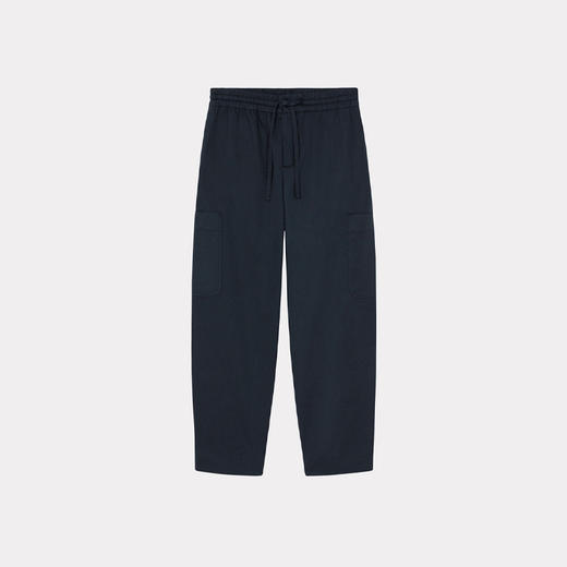 KENZO 高田贤三 男士棉质徽标贴花直筒休闲运动裤 蓝色 FD55 PA501 9RD 77 商品图0