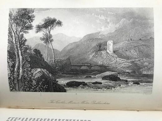 1871年 司各特《蒙特罗斯传奇》 约6幅版画插图 真皮精装32开 商品图7