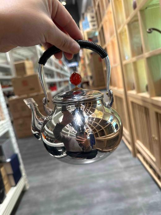 莺歌烧红玛瑙宝珠本色提梁壶 商品图4