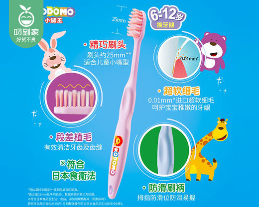 小狮王儿童细毛牙刷（颜色随机）/1份（3支，6-12岁换牙期） 商品图4