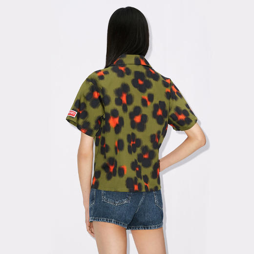 KENZO 高田贤三 女士棉质徽标印花方形短袖衬衫 混色 FD52 CH081 9A3 50 商品图2