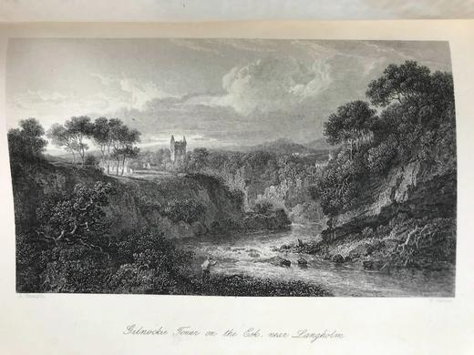 1871年 司各特《蒙特罗斯传奇》 约6幅版画插图 漆布精装32开 商品图8