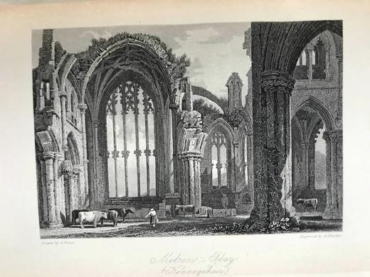 1871年 司各特《修道院长》 约6幅版画插图 漆布精装32开 商品图9