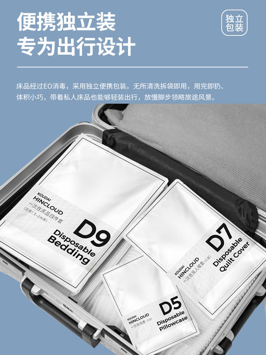 【口袋旅行一次性床品】 便携床品，大大提升旅途幸福感 商品图3