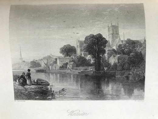 1871年 司各特《伍德斯托克》 约7幅版画插图 漆布精装32开 商品图8