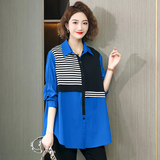 简约百搭，棉质长袖衬衫洋气薄外套HR-WL10219 商品图2