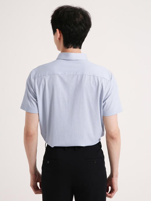 callisto蓝色弹力莫代尔短袖衬衫 SSTSS196C 商品图2