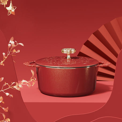 14628-BGB2403 宝玑传世系列珐琅锅24cm锦绣红 商品图2