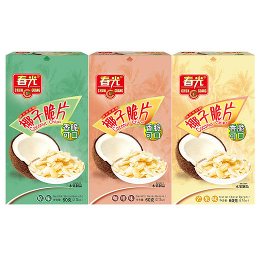 椰子脆片60g*10 香脆可口果干 小包装 易携  商品图2