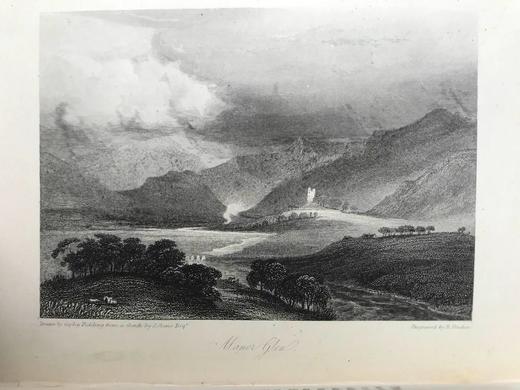 1871年 司各特《蒙特罗斯传奇》 约6幅版画插图 真皮精装32开 商品图9