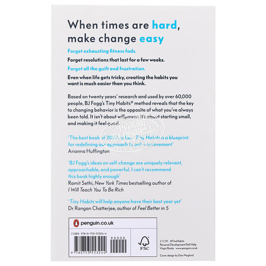 【中商原版】福格行为模型 斯坦福大学 行为设计学创始人 Tiny Habits 英文原版 BJ 福格 BJ Fogg 豆瓣推荐 商品图1