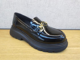 2022豪行春季新款正品真皮时尚休闲乐福鞋英伦风女单皮鞋22130167