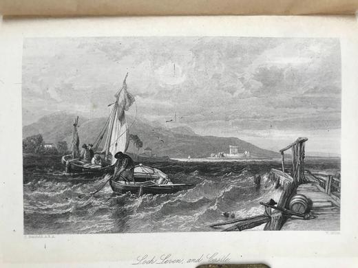 1871年 司各特《修道院长》 约6幅版画插图 漆布精装32开 商品图6