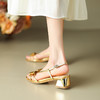 优雅百搭，真皮蝴蝶结粗跟凉鞋HB-Z515 商品缩略图5