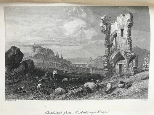 1871年 司各特《中洛锡安之心》 约7幅版画插图 漆布精装32开 商品图7