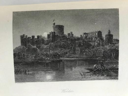 1871年 司各特《伍德斯托克》 约7幅版画插图 漆布精装32开 商品图4