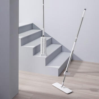 京东京造抗菌升级平板拖把36cm 免手洗家用拖地神器一拖净无水印 含拖布*2 商品图4