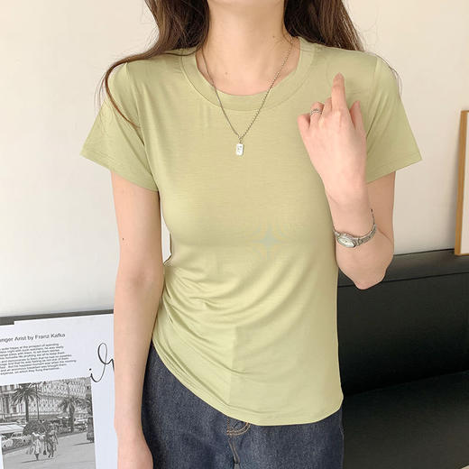 福利款丨60支 【木浆纤维】抗菌【优可丝】宽松短袖t恤衣凉感体恤 商品图1