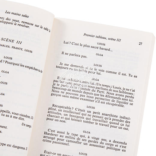 【中商原版】萨特戏剧 肮脏的手 7场 法文原版 Les mains sales piece en 7 tableaux 萨特 Jean Paul Sartre 商品图3