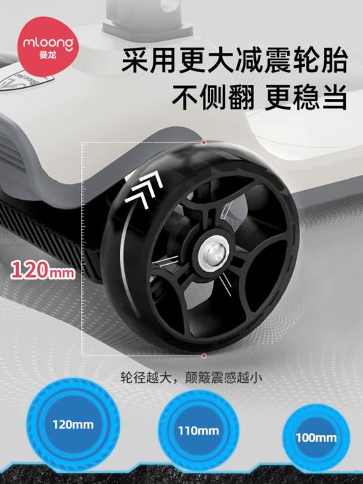 曼龙儿童滑板车婴幼儿宝宝1一3-6岁可坐可推折叠三合一小孩滑滑车 商品图2