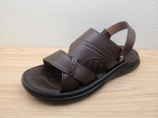2022夏季新款豪行真皮舒适休闲男鞋12251807时尚平底沙滩凉鞋正品 商品图1