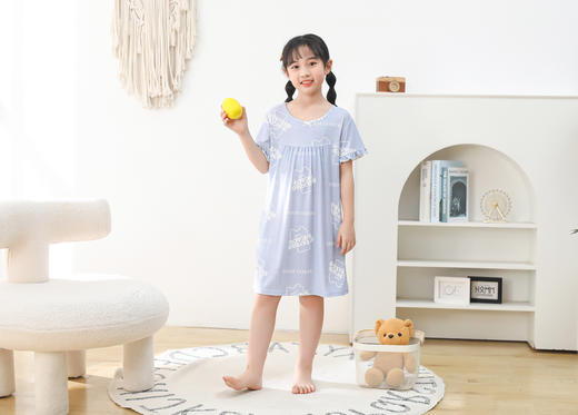 【29元限时秒杀】【秀黛】女童印花针织短袖裙女童家居服睡裙H2440007T【专柜同款】【如遇缺货自动退款，介意勿拍】 商品图2