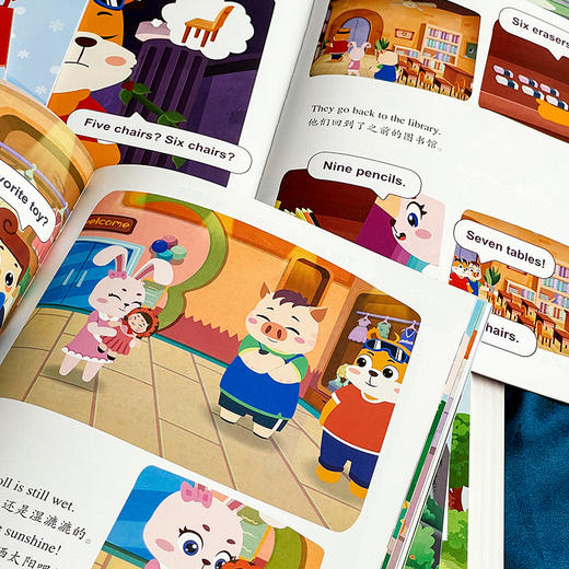 跟着瑞恩学英语 1-4 小学中低年级双语绘本 单词句型卡片+导读手册 紧扣课标 商品图13
